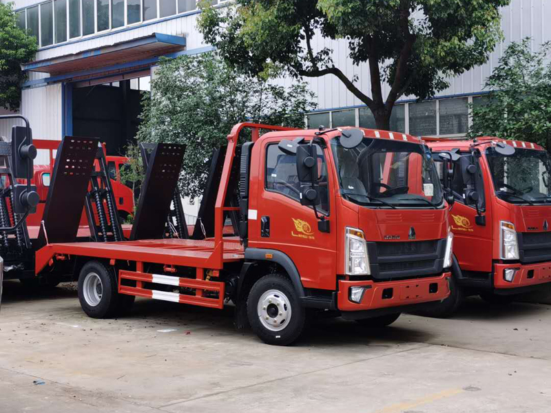 國六豪沃藍(lán)牌平板運(yùn)輸車